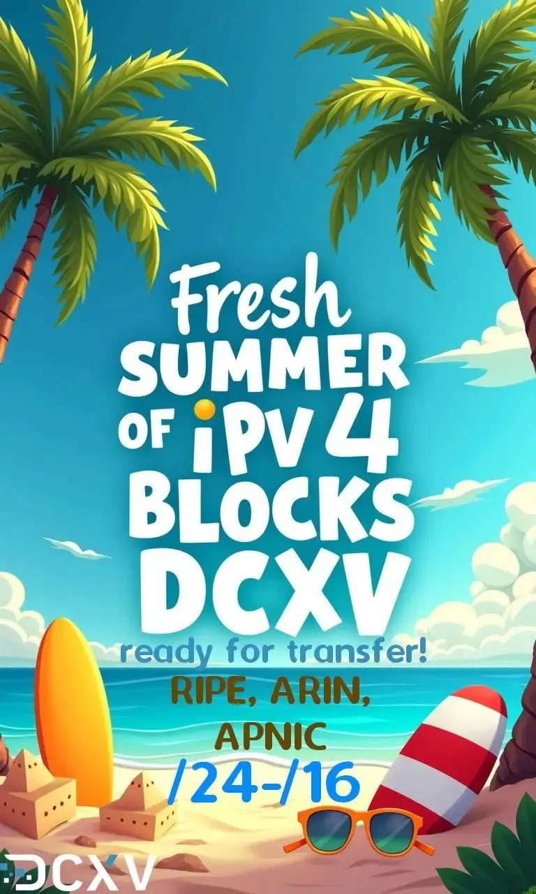 Свіжі літні IPv4 блоки - DCXV готова сприяти глобальним трансферам