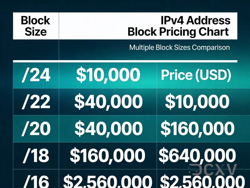 Довідник цін на блоки IPv4 у 2026 році